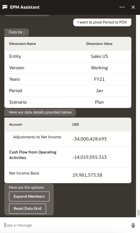 get data intent for removing a dimension