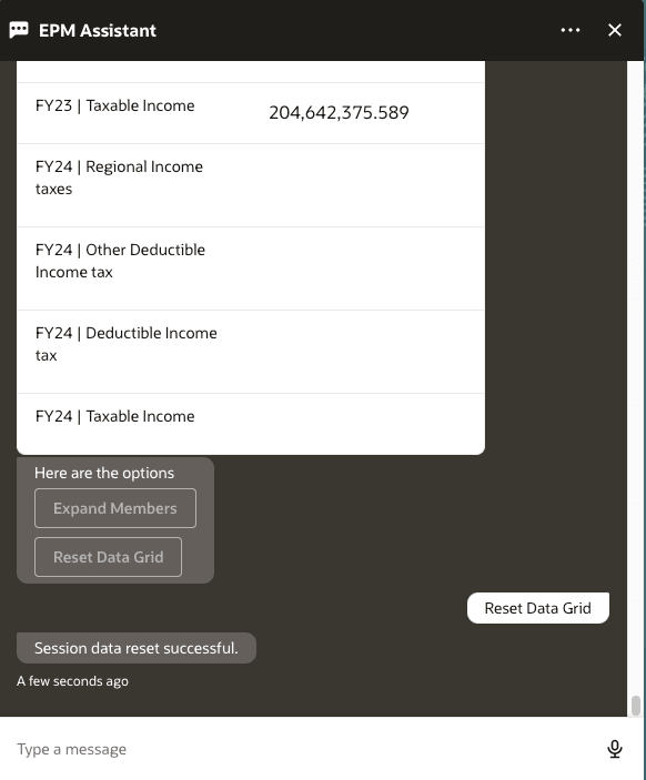 get data intent for resetting the table get data intent for resetting the table