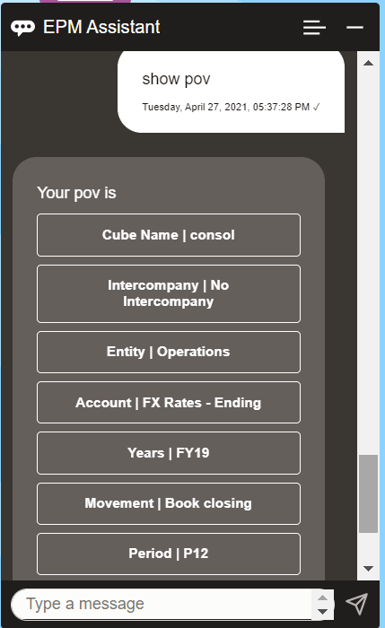 work with cubes to set the context for working with Tax Reporting