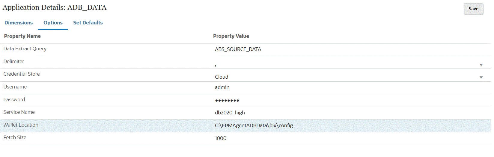 Image shows the Application Details page.