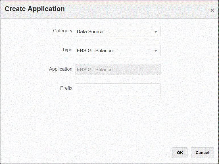 Image shows the Create Application page.
