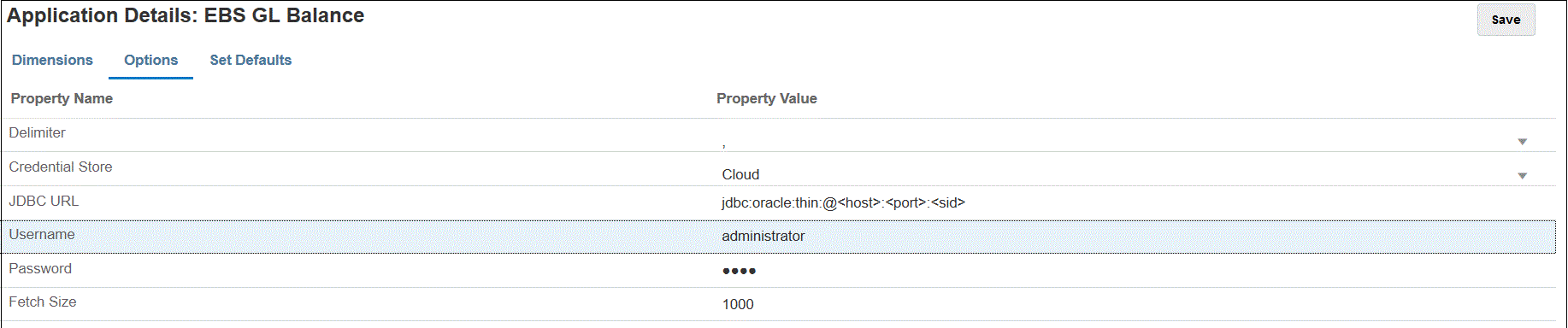 Image shows the Application Details page.