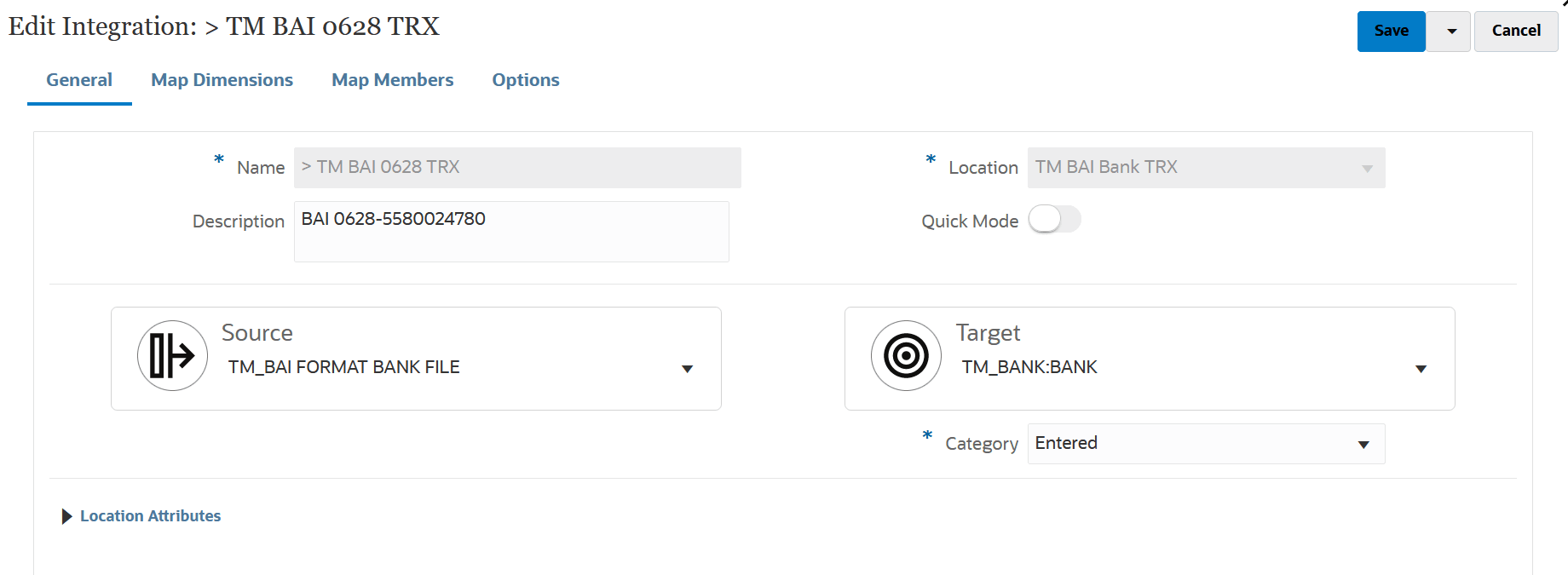 Image shows Create Integration page.