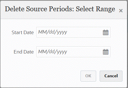 Image shows the Select Range page.