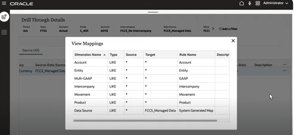 Image shows View Mappings page.