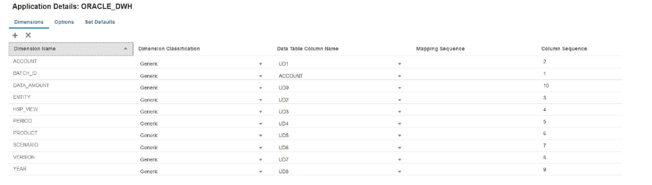 Image shows the Application Details Dimensions tab.