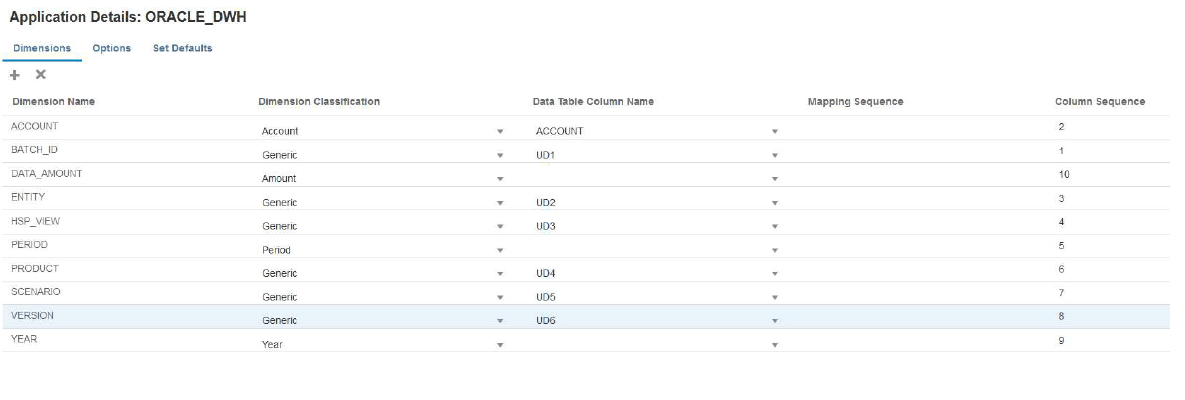 Image shows the Dimensions tab in Application Details.