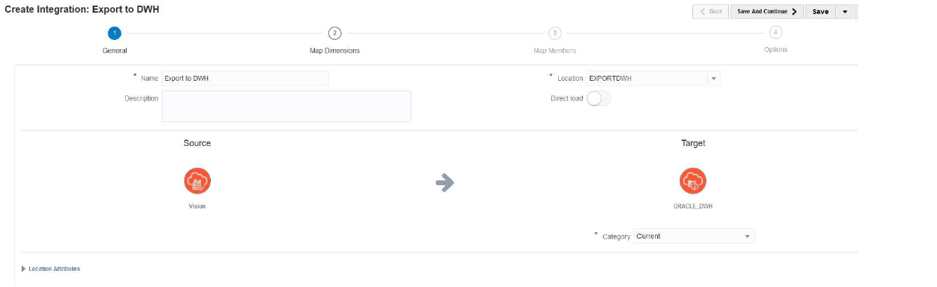 Image shows the Create Integration page.
