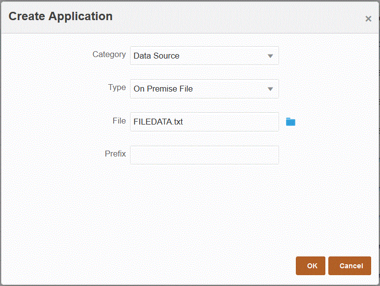 Image shows the Create Application page.