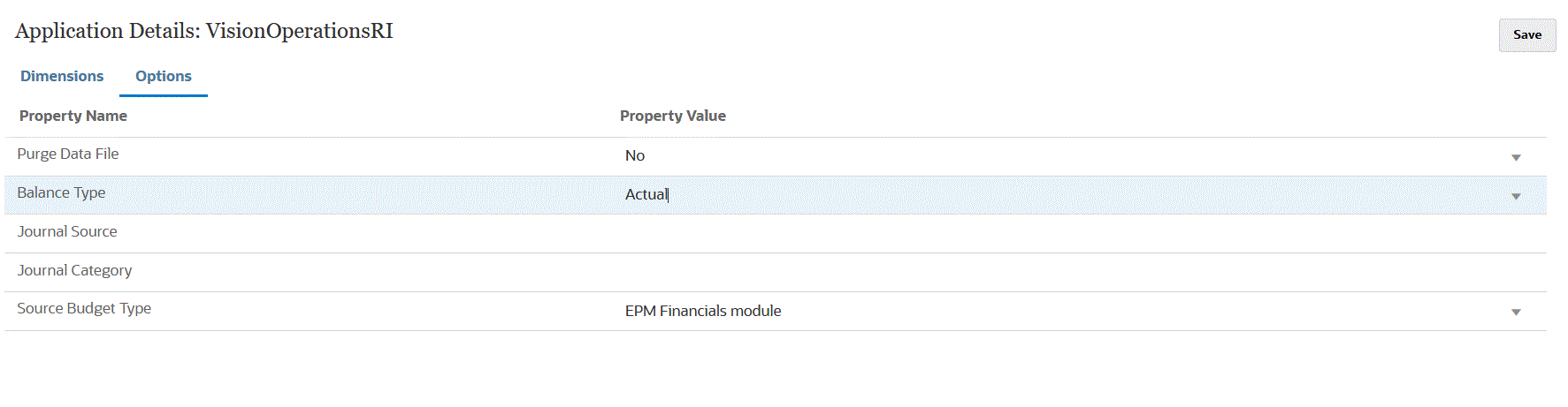 Image shows the Application Details page.