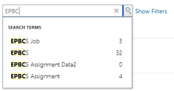Image shows the Search field.