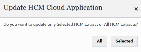 Image show Update HCM Cloud Application page.