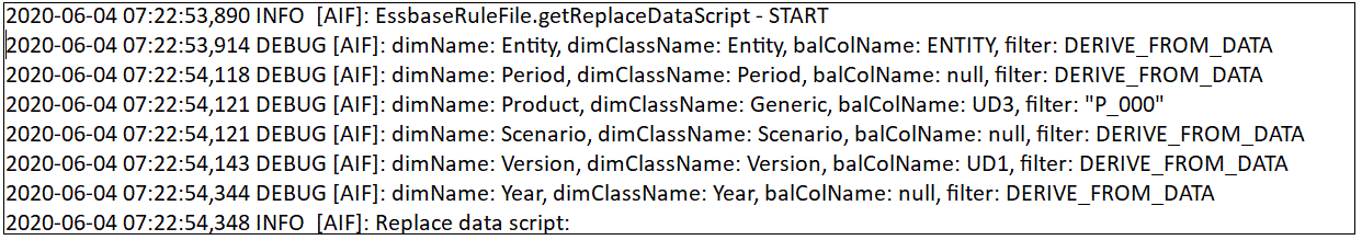 Image shows the Process Details log.