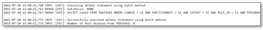 Image shows how the batch size parameter is used to delete chunks of data.