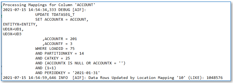 Image shows actual SQL.