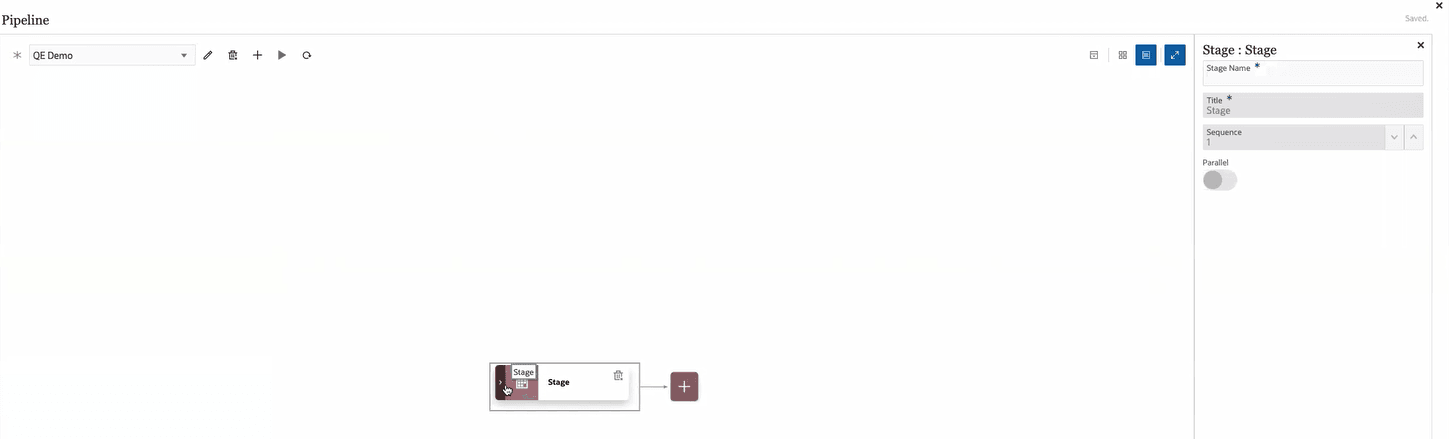 Image shows the Pipeline page.