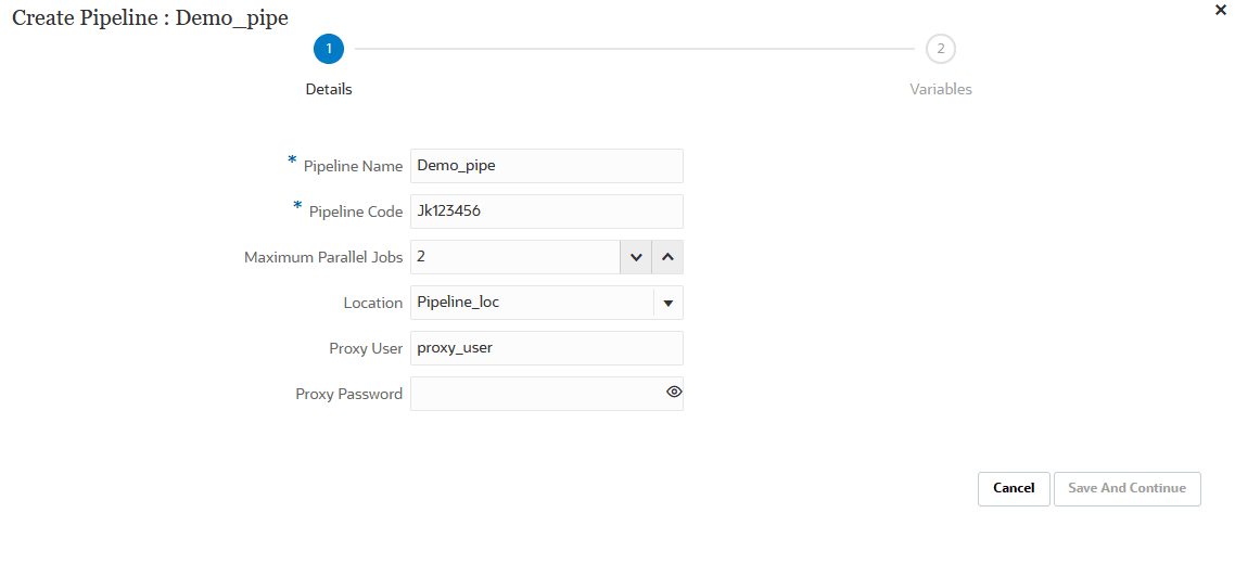 Image shows the Create Integration page.