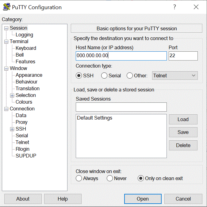 Image shows the Basics page.