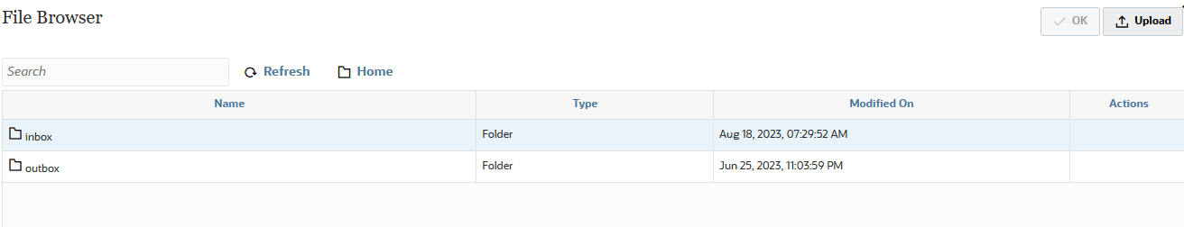 Image shows the File Browser.