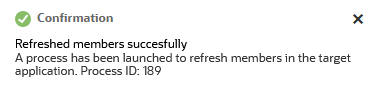 Image shows the confirmation for the refreshed members.