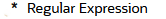 Image shows the Regular Expression icon.