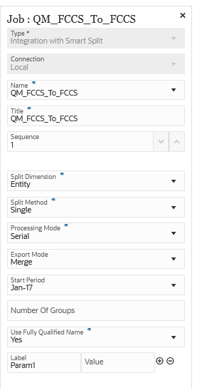 Image shows Integration with Smart Split on Entity Dimension and Single Split Method.