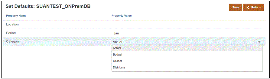 Image shows the Set Defaults page.