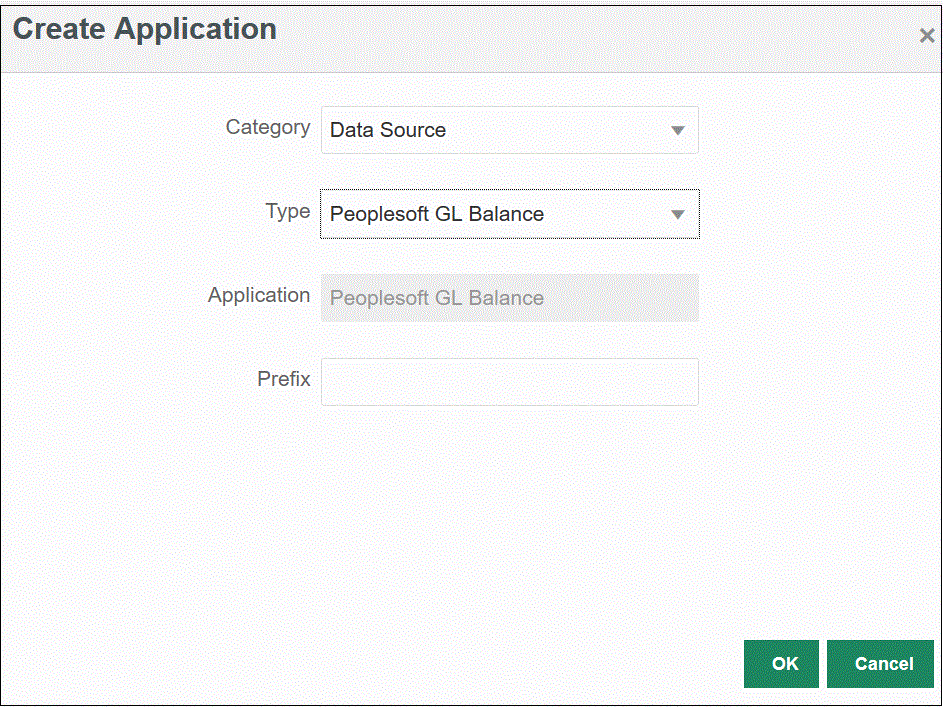 Image shows the Create Applications page.