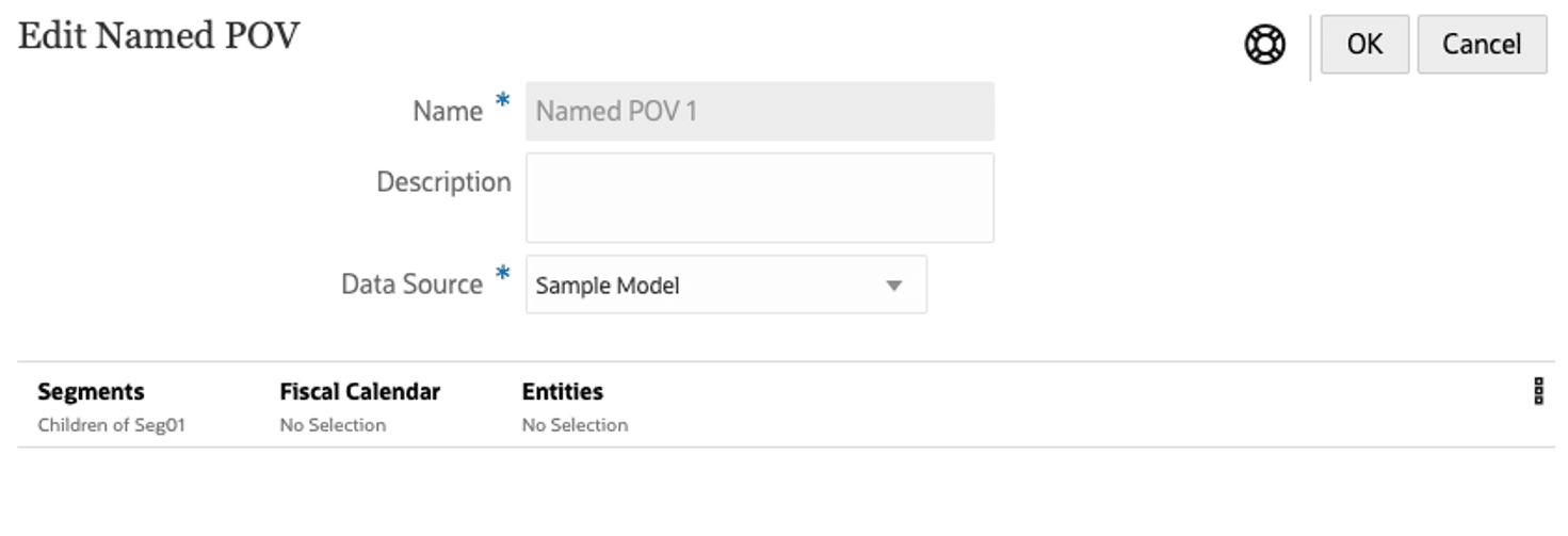 Named POV display