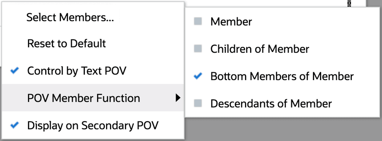 secondary pov settings