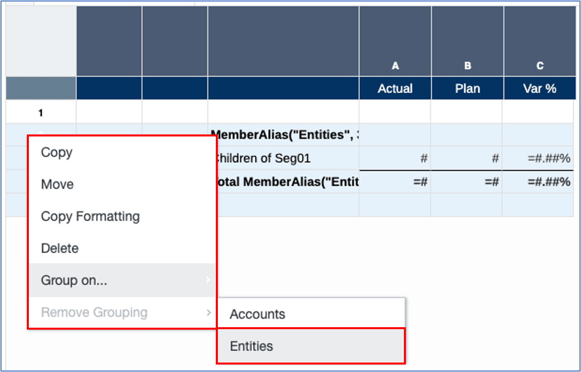 adding grouping entities adding grouping entities