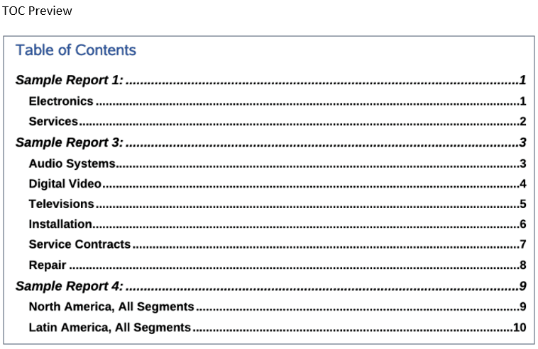 toc output for book sample version 13 toc output for book sample version 13