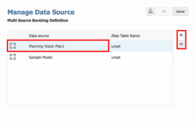 reorder the data source