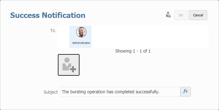 success notification dialog