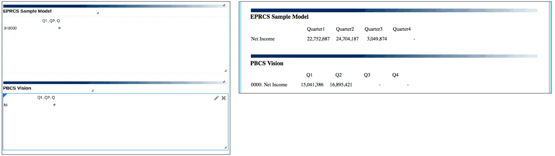 screenshot showing design and preview modes of two grids with multiple selections in common, description follows screenshot showing design and preview modes of two grids with multiple selections in common, description follows