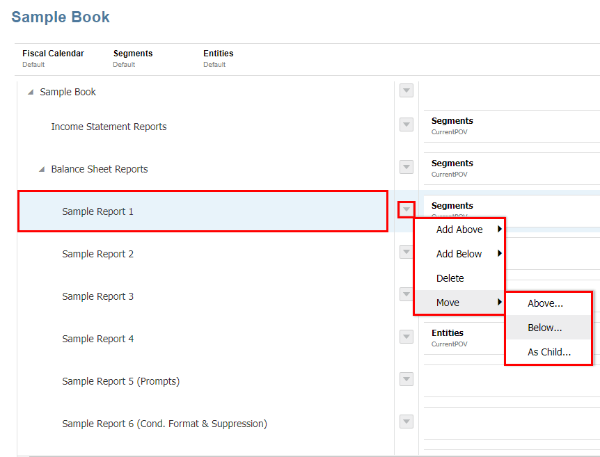 moving sections within a Book