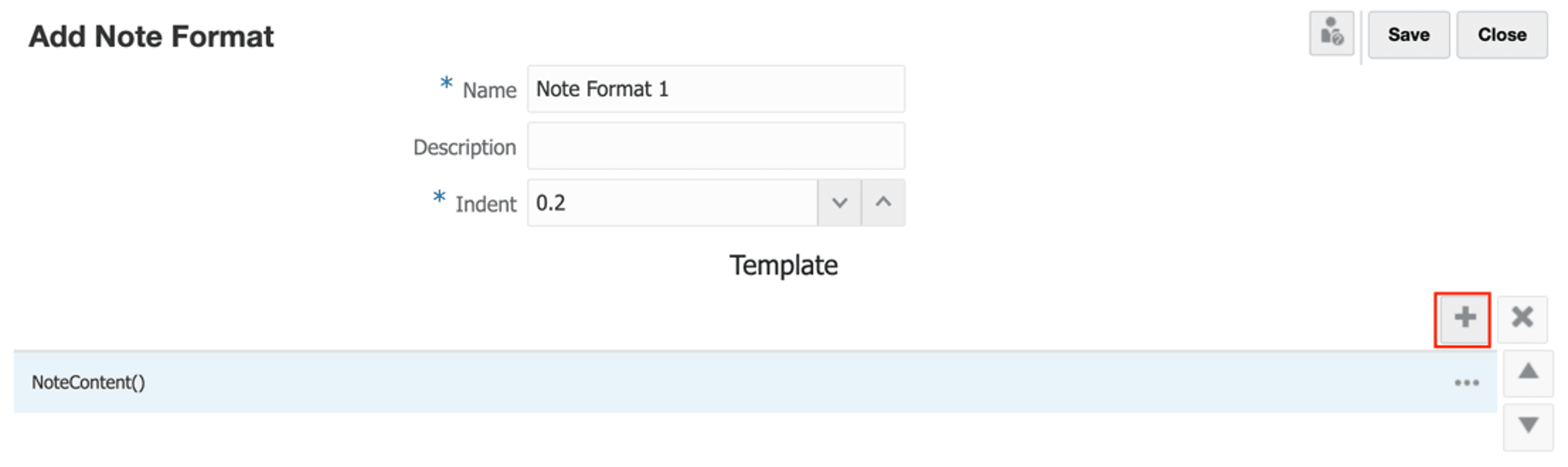 click add button