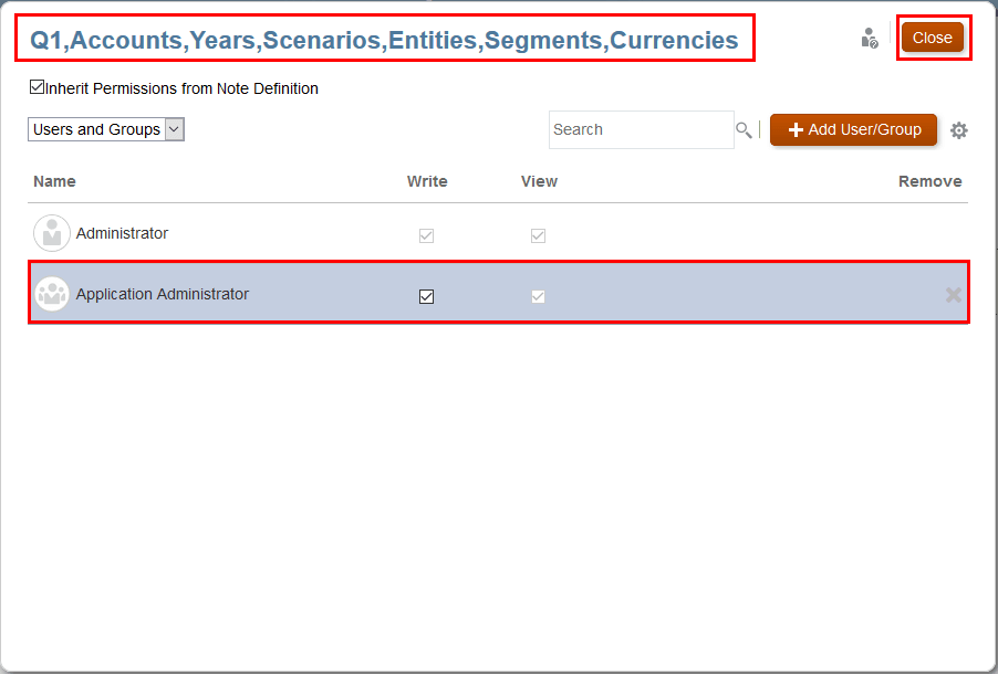 access control setting added