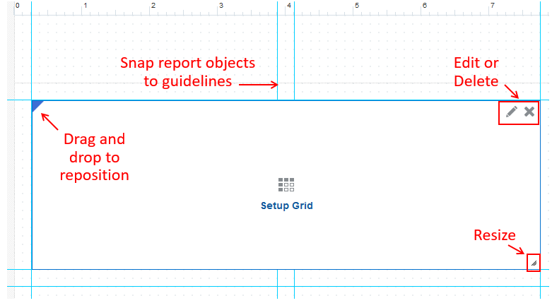screenshot showing design panel with grid. areas of screenshot detailed below screenshot showing design panel with grid. areas of screenshot detailed below