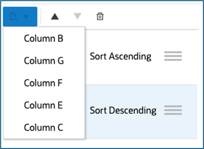 screenshot of sorting