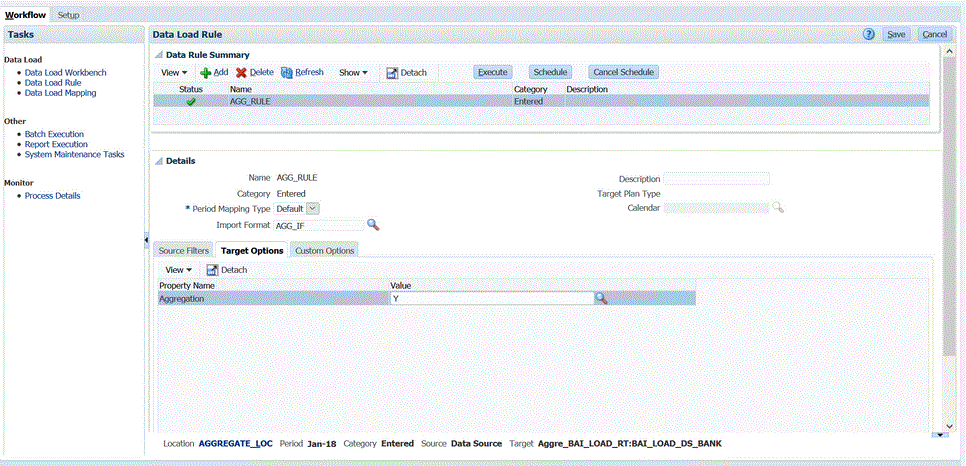 Image shows the Target Options tab.