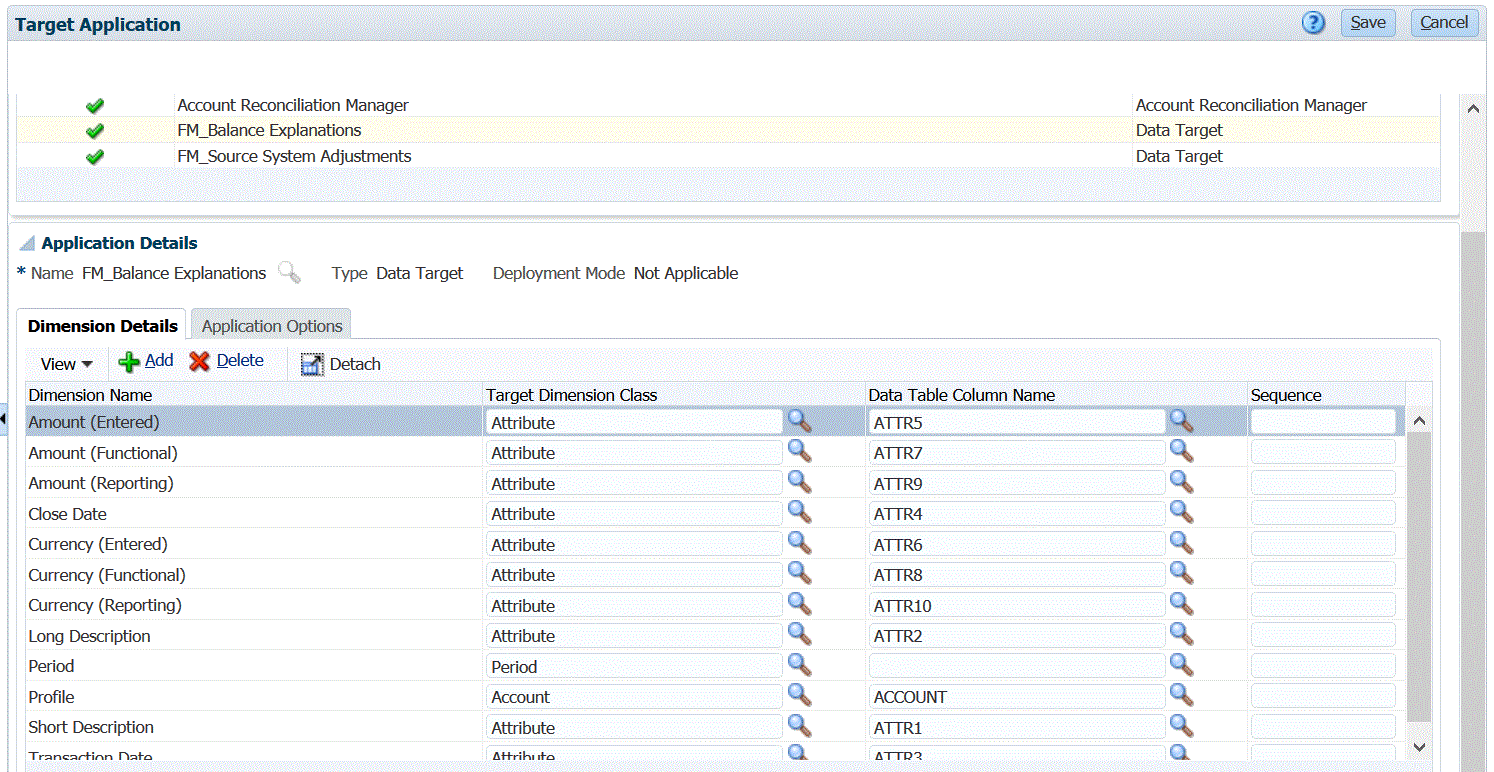 Image shows the Dimension Details tab.