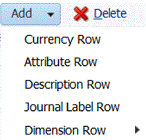 Image shows the Add drop-down