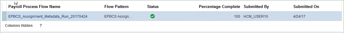 Image shows the Payroll Process Flow Name screen.