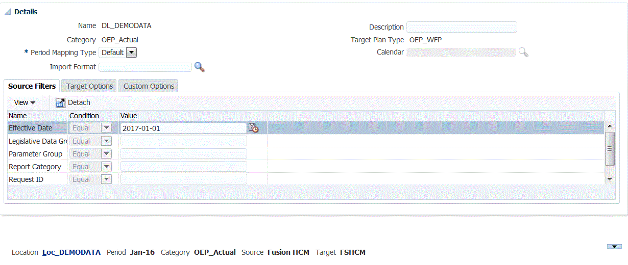 Image shows the Location screen.