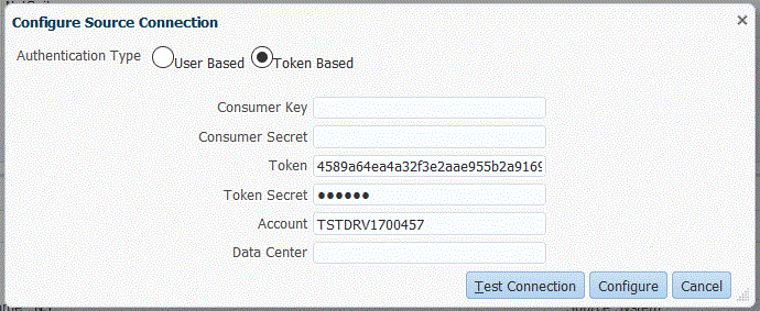 Image shows the Configure Source Connection page