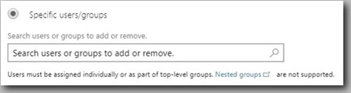 Search and specify users or groups to whom the Smart View add-in should be deployed.