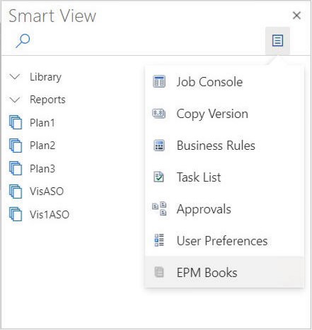 Shows the option to launch EPM Books from the Context menu