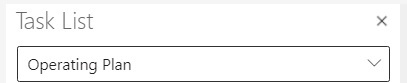 The arrow that you click to see the drop-down list of other task lists