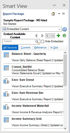 Embedded Content Panel